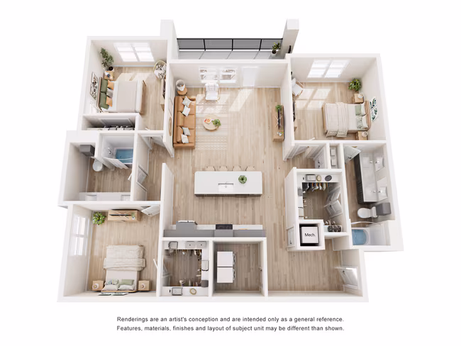 3B - 2B 2301 floor plan